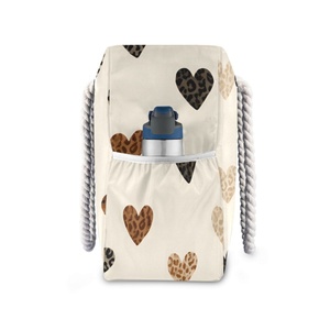 Fashion Custom Print Casual Open-Closure <b>Beach</b> Tote <b>Bags</b> with Waterproof Lining Handbag <b>for</b> Women Spring Vacations - Product Image 2