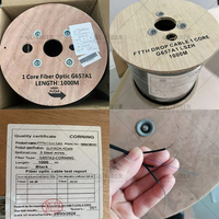 Kabel Serat Optik FTTH 8 6 4 2 1-core dengan Selubung PE, Kabel Komunikasi Self Supporting, Gulungan Kayu untuk Luar Ruangan