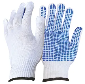 Hot Fitted 10g Cotton Pvc Silicone Gloves Printing Machine Dotted Glove