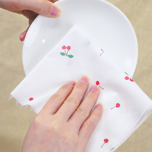 Non Woven Fabric Disposable Kitchen Paper Towels 75g <b>Extra</b> <b>Large</b> Thick Dishcloths <b>Printing</b> Pattern For Pots And Pans - Product Image 1