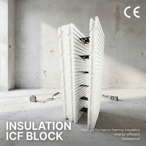 Blocs d'<span class=keywords><strong>isolation</strong></span> thermique ICF, blocs de construction en EPS pour maison préfabriquée, villa, hôpital, système de construction de murs en béton - Product Image 1