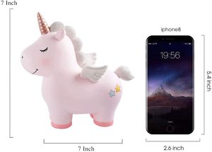 Jolie tirelire <span class=keywords><strong>licorne</strong></span> arc-en-ciel en résine, tirelire <span class=keywords><strong>licorne</strong></span>, boîte à monnaie, cadeaux d'anniversaire - Product Image 3
