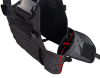 Gilet tactique de sécurité unisexe personnalisé en polyester avec cadre externe pour moto / Porte-plaques