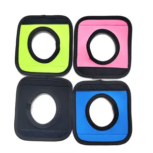 New Trending Convenient Design Colorful Neoprene Handle Cover Button Opening Luggage Bag Handle Grip