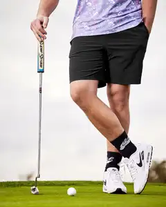 Mens Light Weight Polyester Stretch Custom Sportswear Training Golf Shorts For Men