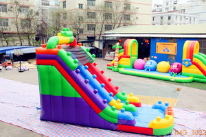 Toboggan sec gonflable commercial conception de bloc arc-en-ciel toboggan gonflable géant pour entreprise de location de <span class=keywords><strong>parc</strong></span> de terrain de jeu extérieur - Product Image 6