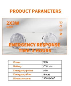 Thông minh an toàn hai chỗ dẫn ánh sáng khẩn cấp Trắng ABS PC Tuổi thọ dài với 3 giờ thời gian khẩn cấp cho trường hợp khẩn cấp cháy - Product Image 6