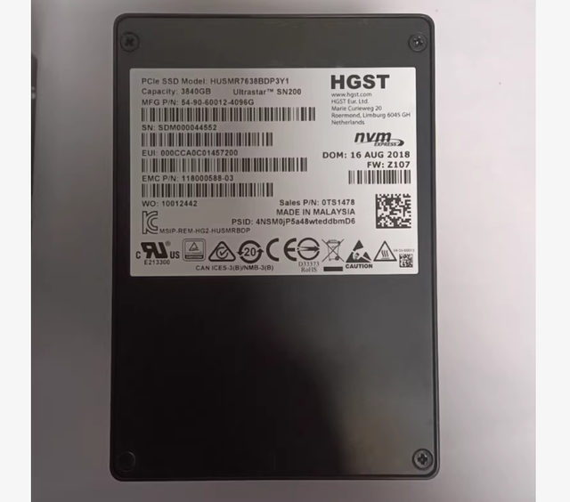 Hitachi 3.84TB NVMe U.2 Solid State Drive 3.84TB Enterprise SSD 118000588-03 Server Hard Drive for Telecommunications