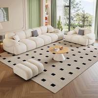Generation Minimalistisches Sofa im Weiß-Creme-Stil – Neues Design Wohnzimmer-Sofa – Schlafsofa mit Schwammfüllung