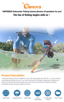 Caméra de pêche portable Moocor HR-3505DFL de haute qualité, étanche IP68, résolution 440K, angle de 110 degrés, légère, 3,5 pouces, 15 m