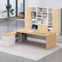 Bureau de direction moderne, table de travail individuelle pour manager, bureau en bois pour la salle de bureau