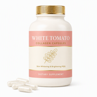 Complément alimentaire beauté : Extrait de tomate blanche et collagène – Capsules éclaircissantes pour la peau à la tomate blanche