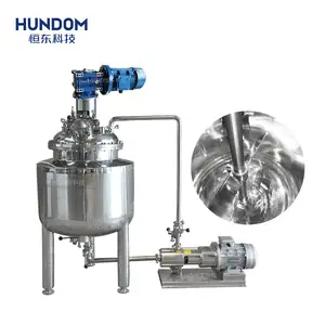 Filling Machine With Mixer With Mixing Heater With Overhead Agitator Xanthan Gum High Shear Homogenizer Mixer