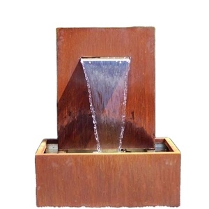 Eau en acier corten caractéristiques jardins cascade <span class=keywords><strong>fontaine</strong></span> nappe phréatique - Product Image 1