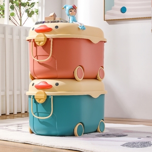 Bán Buôn Stackable Nhựa Bền Trẻ Em Lưu Trữ Hộp Dễ Thương Đồ Chơi Tổ Chức Trẻ Em Lưu Trữ Thùng Đối Với Trang Chủ - Product Image 1