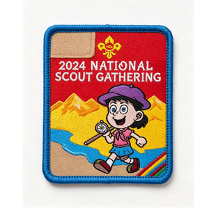 Écusson brodé personnalisé thermocollant écologique pour le rassemblement national des scouts 2024, badge souvenir d'événement pour uniforme, chapeaux à crochet - Product Image 1