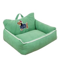 Coussin pour animaux de compagnie universel quatre saisons, respirant et chaud, style canapé, pour petits chiens (type Teddy), forme rectangulaire