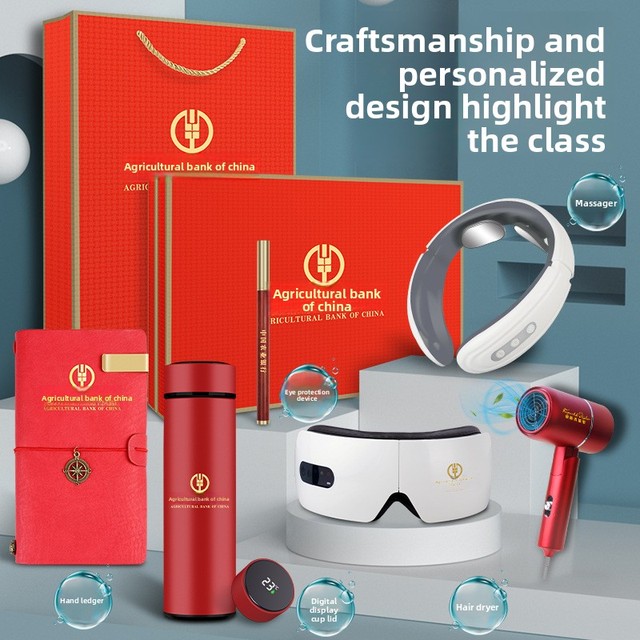 Business Gift Custom Vacuum-Insulated Thermos Mug Temperature Measurement Company Anniversary Opening Event Souvenir Box for