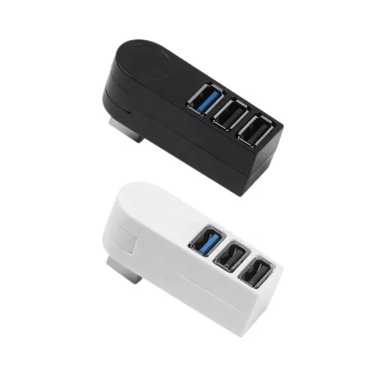 Mini yüksek hızlı 3 port 2.0 usb hub veri transferi splitter 270 rotasyon Macbook adaptörü PC