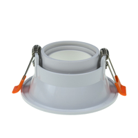Spot lumineux en plastique PC rond, lampe MR16 encastrée, anti-éblouissement, plafonnier LED, luminaire encastré GU10