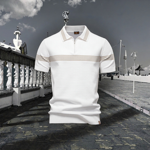 Nouvelle chemise décontractée pour homme à manches courtes en toile unie anti-boulochage, collection été 2025 - Product Image 3