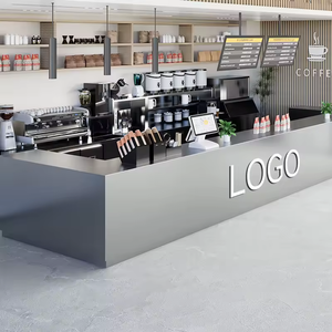 Commercial Food Grade Stainless Steel Coffee Milk Tea Shop Equipment Undercounter Bar Counter Front <b>Desk</b> Customizable Size Easy - Product Image 3