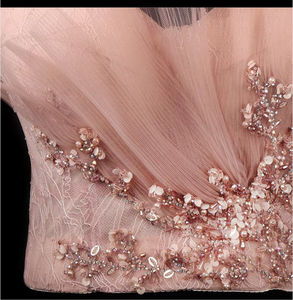 Elegante Corsé de Encaje Floral con Bordado y Cuentas para Novias, Corsé Hecho a Mano para Eventos y Banquetes - Product Image 4