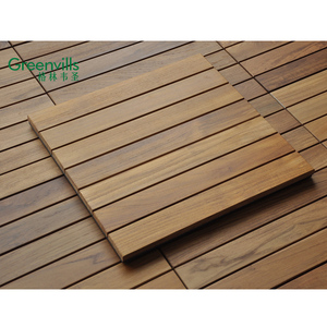 Guangzhou <span class=keywords><strong>DIY</strong></span> Interlocking Deck Fliesen Wasserdichte Burma Teak Massivholz Outdoor Garten Weg Decking Fliesen