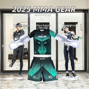 ชุดเสื้อรัดกล้ามเนื้อและกางเกงขาสั้นแบบสั่งทำพิเศษสำหรับผู้ชาย ปี 2025 ทรงยืดหยุ่น เหมาะสำหรับการต่อสู้ MMA สำหรับการฝึกซ้อมยิวยิตสู การต่อสู้แบบกราปลิง และการฝึกซ้อม BJJ - Product Image 2