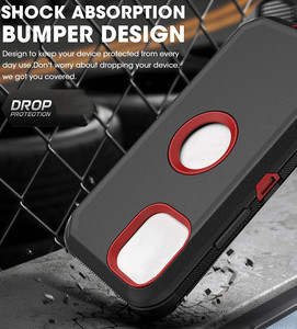 Gscase 3 lớp nhiệm vụ nặng nề Bao da trường hợp điện thoại với clip di động phonecase chống sốc Silicone <span class=keywords><strong>Defender</strong></span> trường hợp đối với <span class=keywords><strong>iPhone</strong></span> x 16 Pro - Product Image 4
