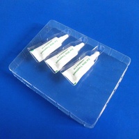 Plateau intérieur thermoformé sous vide en PVC transparent écologique personnalisé pour emballage cosmétique, assiettes et bols en plastique