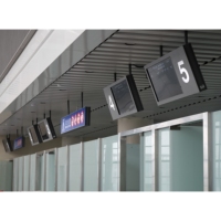 Affichage des informations des départs aériens, cadre en aluminium, 12V basse tension, affichage FIDS suspendu au plafond