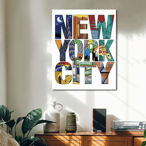 Bán buôn <span class=keywords><strong>New</strong></span> <span class=keywords><strong>York</strong></span> thành phố vải sơn in tường nghệ thuật vải cho trang trí nội thất - Product Image 2