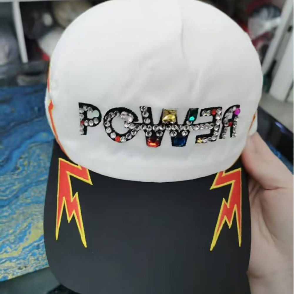 KPOP G-DRAGON POWER Embroidered Pressed Diamond Baseball Caps