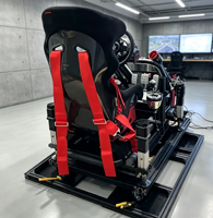 Cockpit de simulateur de mouvement multijoueur, rig de simulation de course 4DOF 6DOF avec actionneur de mouvement pour projets de simulation de course