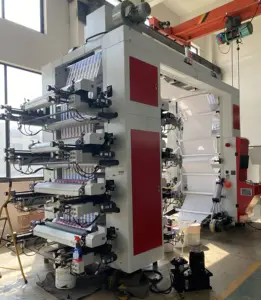 QIANGTUO उच्च गुणवत्ता YTB- एक प्रकार का स्टैक 8 रंग प्लास्टिक बैग फ्लेक्सो प्रिंटिंग मशीनें