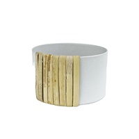 Anneau de serviette moderne en alliage de zinc plaqué métal, boucle de serviette, diamètre 42 mm