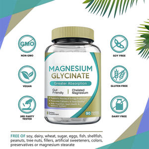 मैग्नीशियम ग्लाइसिनेट एमिनो एसिड शरीर को बढ़ावा देता है बेहतर नींद मैग्नीशियम ग्लाइकेनेट कैप्सूल हृदय स्वास्थ्य को बढ़ावा देता है - Product Image 3