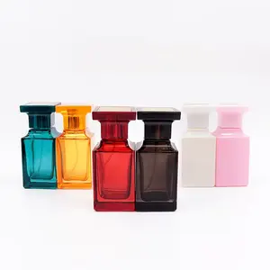 Cam doldurulabilir Spiral şişe kalın alt kare cam Atomizer parfüm şişesi kozmetik boş sprey şişe konteyner
