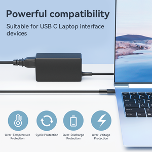 Adaptateur d'alimentation universel pour ordinateur portable 65W GaN à charge rapide USB-C pour Dell HP Lenovo <span class=keywords><strong>Acer</strong></span>, chargeur léger pour ordinateur portable de voyage - Product Image 6
