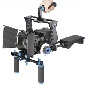Rig Professionnel d'Épaule pour Reflex Numérique Stabilisateur de Caméra Vidéo Support Cage/Pare-soleil/Follow Focus pour Appareil Photo Canon et Caméscope - Product Image 4