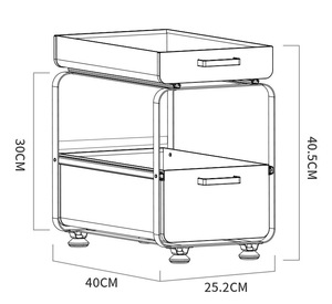 Support de <span class=keywords><strong>rangement</strong></span> télescopique pour évier inférieur, support de <span class=keywords><strong>rangement</strong></span> pour assaisonnement de cuisine à double couche, armoire de <span class=keywords><strong>rangement</strong></span> pour évier - Product Image 2