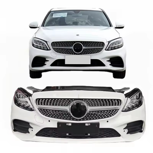 Kit de Parachoques Delantero para <span class=keywords><strong>Mercedes</strong></span> Clase C W205 C180 <span class=keywords><strong>C200</strong></span> C300 C260 2014-2022, Nuevo, Plástico ABS, Remaches, Recortes para Faros Antiniebla, Garantía de 6 Meses - Product Image 5