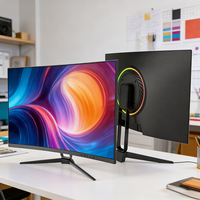 Moniteur PC, moniteur de jeu 27 pouces, haute luminosité, écran LCD, ordinateur de bureau, moniteur de jeu incurvé 27 pouces msi