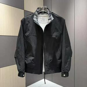 Chaqueta Vintage con Cuello Alto para Hombre, Estilo Informal, Nueva Tendencia de Primavera, Chaqueta a Cuadros con Parches, <span class=keywords><strong>Ropa</strong></span> Juvenil Masculina - Product Image 6