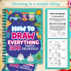 Comment dessiner tout 300 <span class=keywords><strong>livre</strong></span> de dessins simples animaux de <span class=keywords><strong>dessin</strong></span> animé colorés <span class=keywords><strong>livre</strong></span> de <span class=keywords><strong>dessin</strong></span> sur le thème de la nourriture - Product Image 1