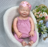 Poupée Reborn réaliste en silicone solide de 3,5 kg et 18 pouces - Corps entier en silicone souple et extensible, jouet bébé nouveau-né flexible et réaliste