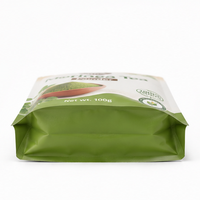 Sachet Doypack en plastique imprimé personnalisé, refermable à fermeture éclair, anti-odeur, pour poudre de Matcha