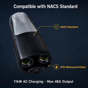 เครื่องชาร์จรถยนต์ไฟฟ้า NACS ระดับ 2 48A 11kW 230V/240V สำหรับ <span class=keywords><strong>Tesla</strong></span> Model 3 Y S X  สถานีชาร์จติดผนังสำหรับบ้าน/โรงรถ - Product Image 4