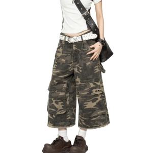 Prix de gros, logo personnalisé, streetwear tendance, hip-hop, camouflage, shorts cargo multi-poches - Product Image 6